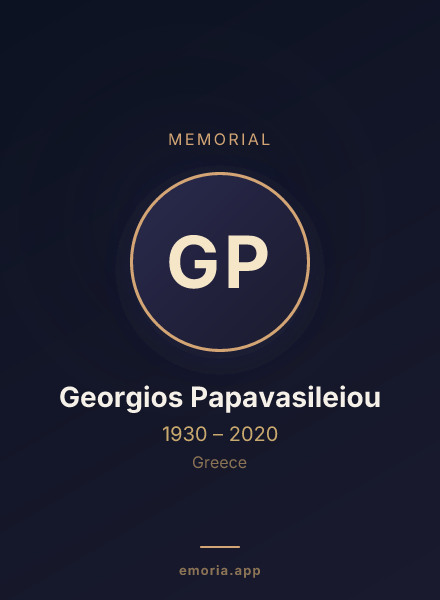 Memorial portrait of Georgios Papavasileiou