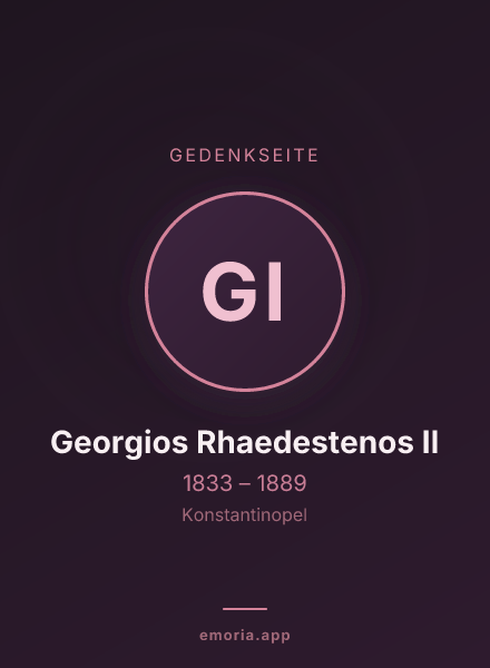 Gedenkportrait von Georgios Rhaedestenos II