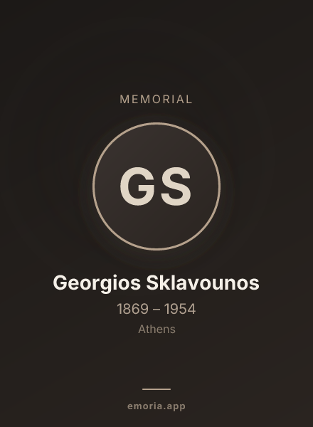 Memorial portrait of Georgios Sklavounos