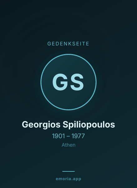 Gedenkportrait von Georgios Spiliopoulos