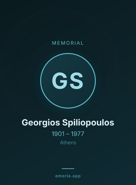 Memorial portrait of Georgios Spiliopoulos