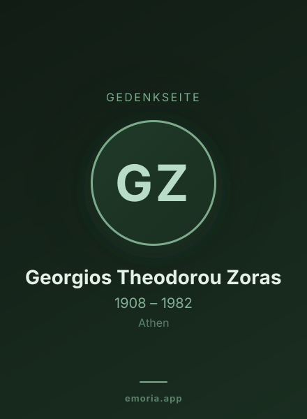 Gedenkportrait von Georgios Theodorou Zoras