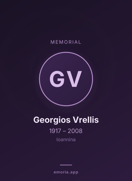 Memorial portrait of Georgios Vrellis