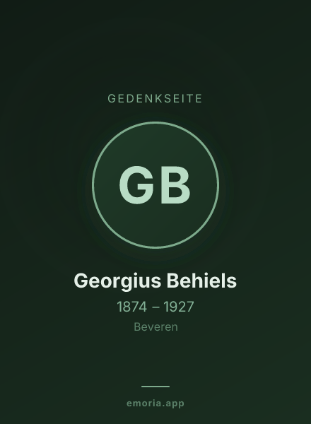 Gedenkportrait von Georgius Behiels