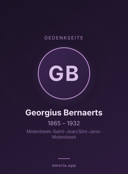 Gedenkportrait von Georgius Bernaerts
