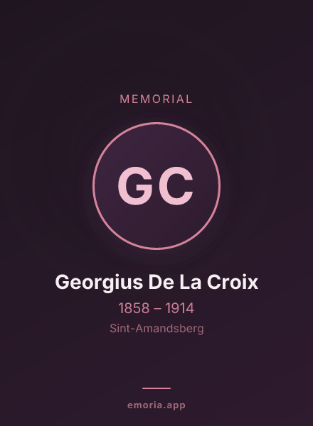 Memorial portrait of Georgius De La Croix