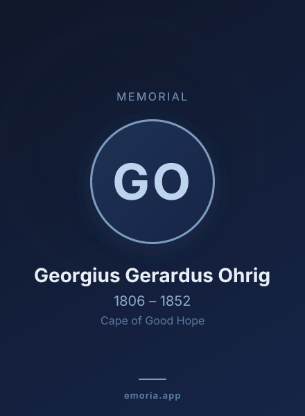 Memorial portrait of Georgius Gerardus Ohrig