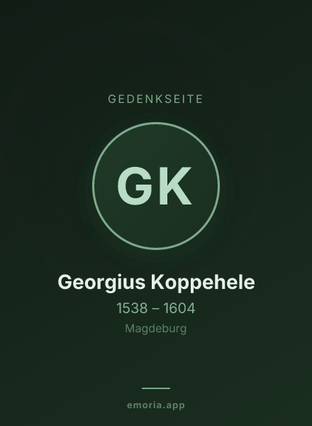 Gedenkportrait von Georgius Koppehele