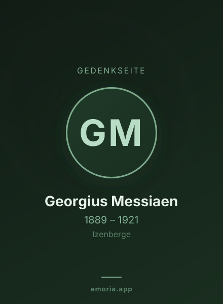 Gedenkportrait von Georgius Messiaen