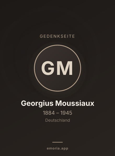 Gedenkportrait von Georgius Moussiaux