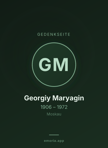 Gedenkportrait von Georgiy Maryagin