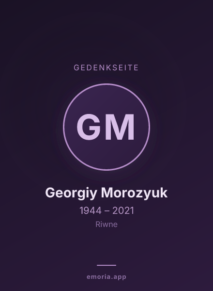 Gedenkportrait von Georgiy Morozyuk