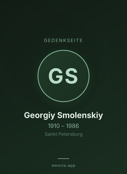 Gedenkportrait von Georgiy Smolenskiy