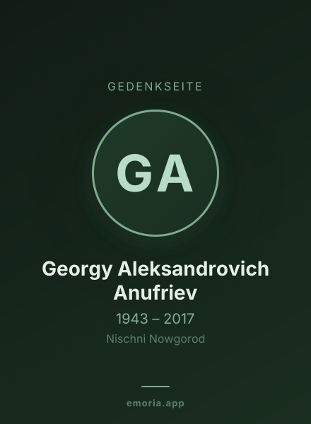 Gedenkportrait von Georgy Aleksandrovich Anufriev