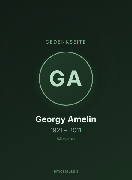 Gedenkportrait von Georgy Amelin
