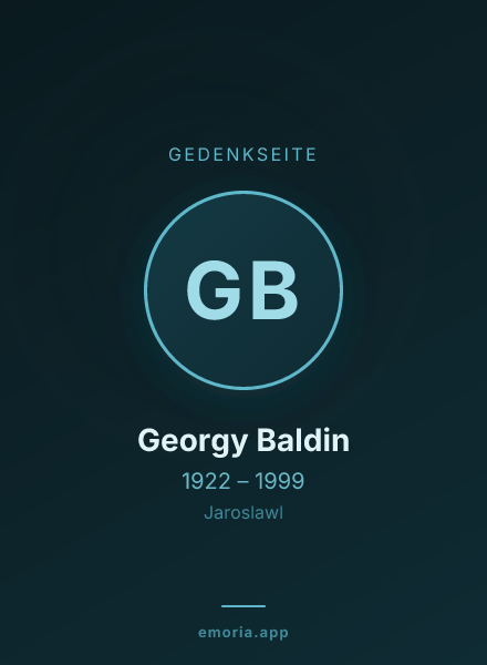 Gedenkportrait von Georgy Baldin