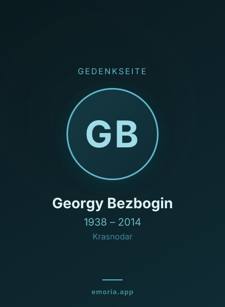 Gedenkportrait von Georgy Bezbogin