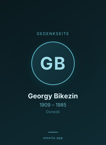 Gedenkportrait von Georgy Bikezin