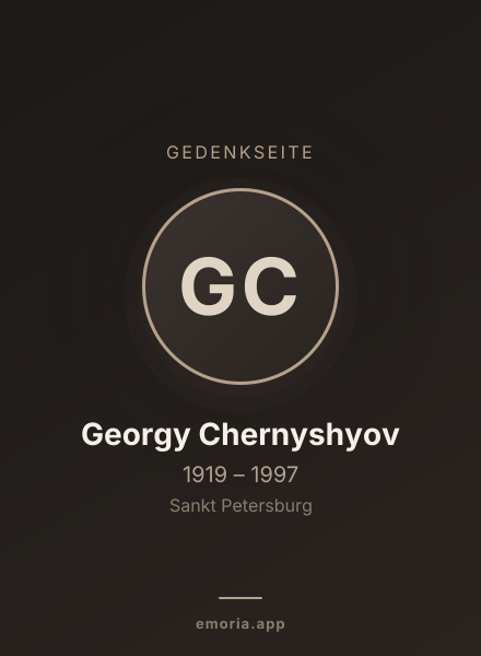Gedenkportrait von Georgy Chernyshyov