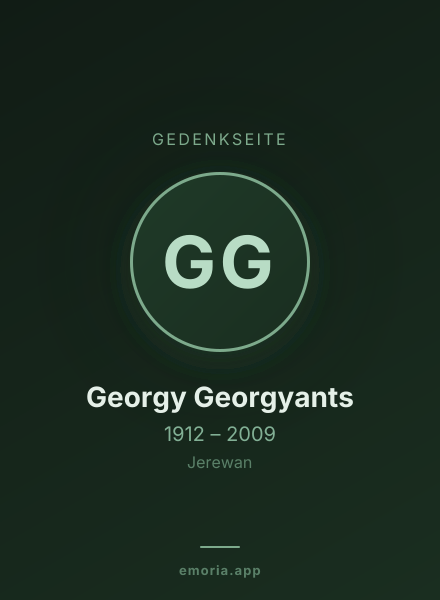 Gedenkportrait von Georgy Georgyants
