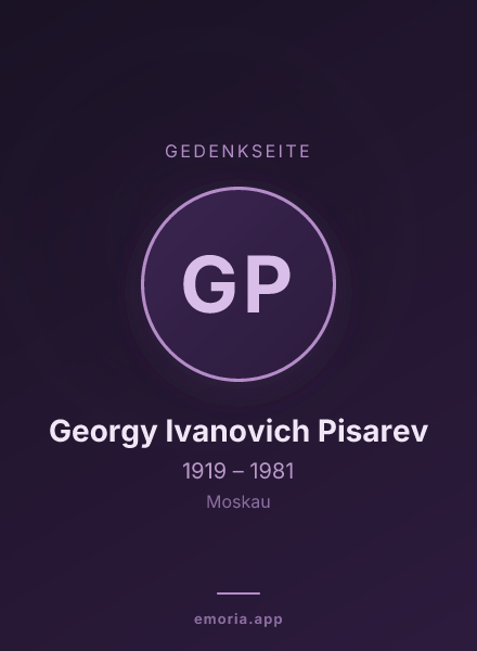 Gedenkportrait von Georgy Ivanovich Pisarev