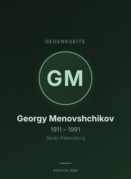 Gedenkportrait von Georgy Menovshchikov