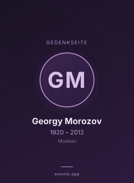 Gedenkportrait von Georgy Morozov