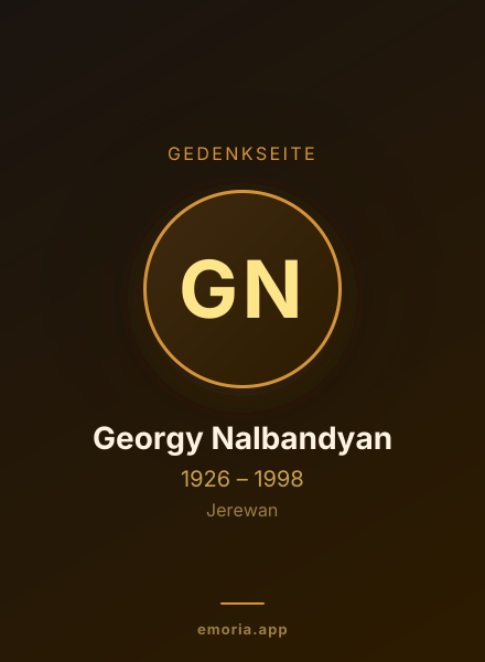 Gedenkportrait von Georgy Nalbandyan