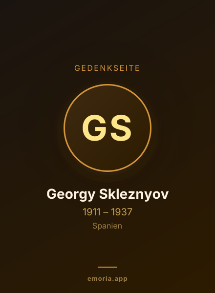 Gedenkportrait von Georgy Skleznyov