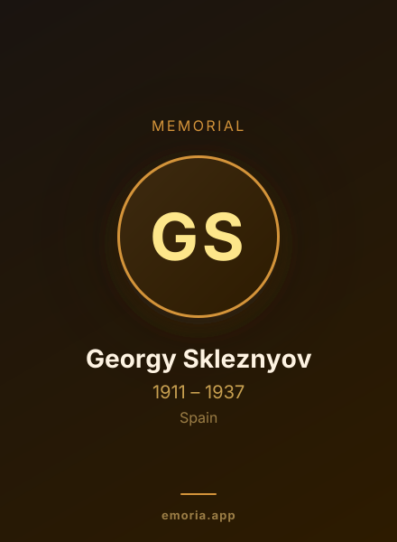Memorial portrait of Georgy Skleznyov