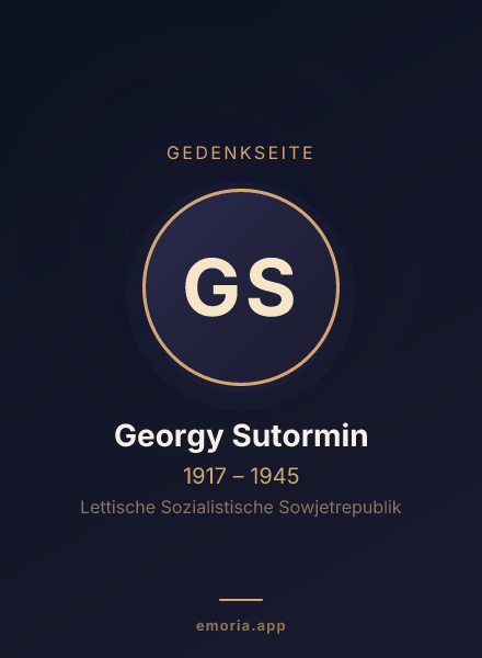 Gedenkportrait von Georgy Sutormin