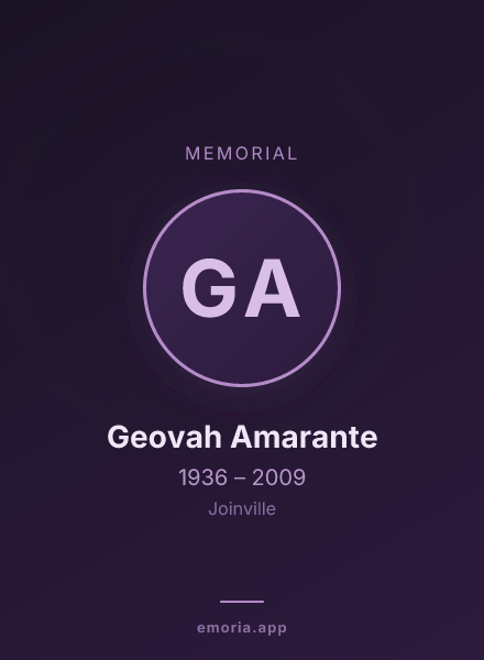 Memorial portrait of Geovah Amarante