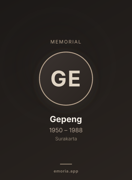 Memorial portrait of Gepeng