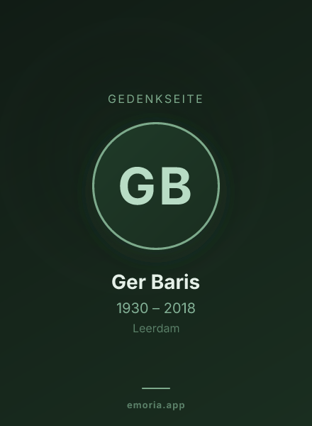 Gedenkportrait von Ger Baris