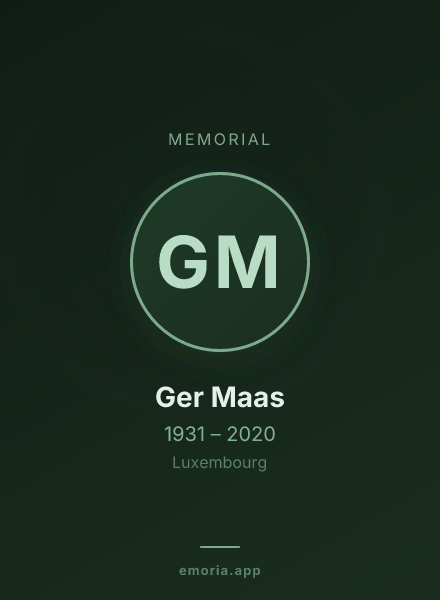 Memorial portrait of Ger Maas