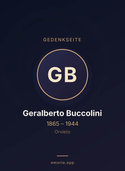 Gedenkportrait von Geralberto Buccolini