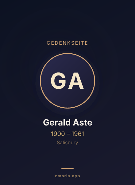 Gedenkportrait von Gerald Aste