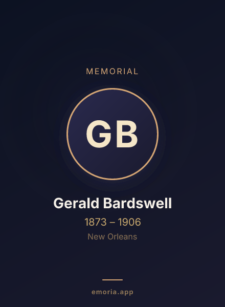 Memorial portrait of Gerald Bardswell