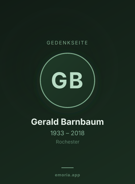 Gedenkportrait von Gerald Barnbaum