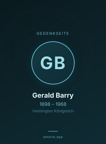 Gedenkportrait von Gerald Barry