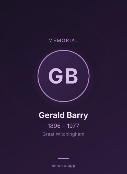 Memorial portrait of Gerald Barry
