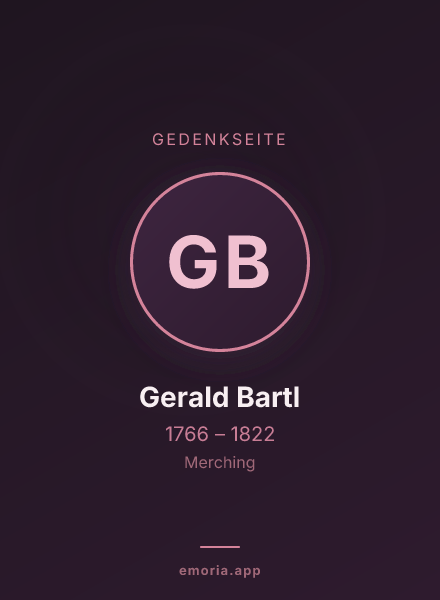 Gedenkportrait von Gerald Bartl