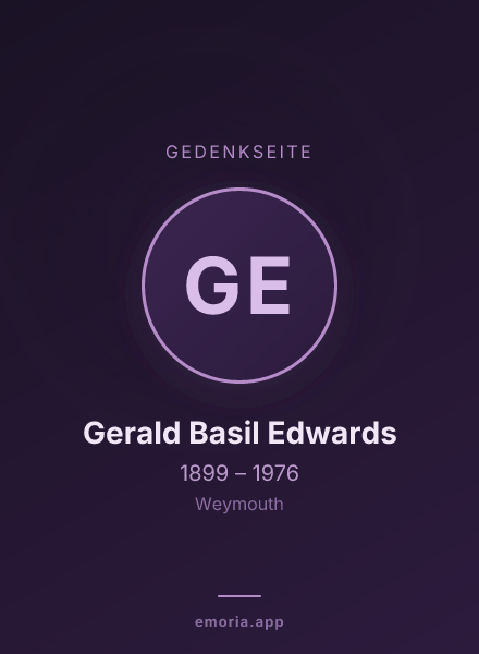 Gedenkportrait von Gerald Basil Edwards