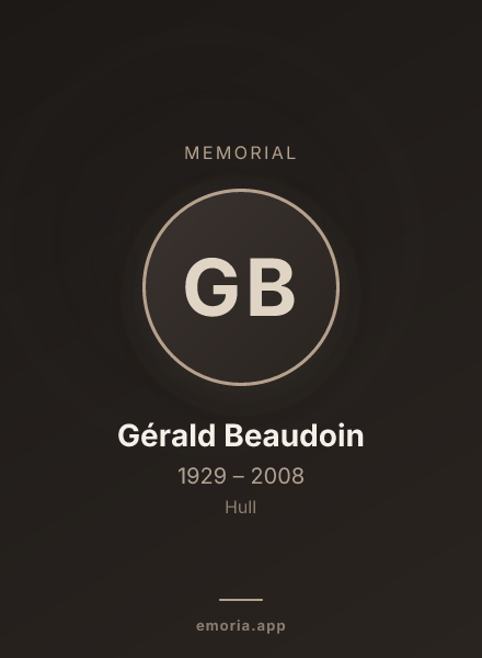 Memorial portrait of Gérald Beaudoin