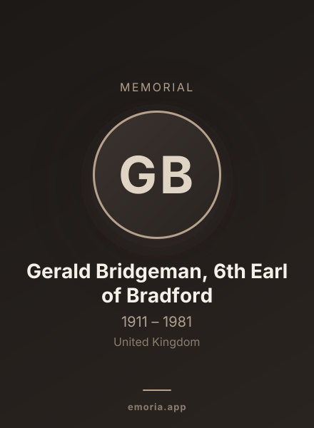 Memorial portrait of Gerald Bridgeman, 6th Earl of Bradford