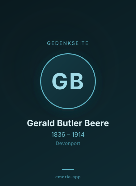 Gedenkportrait von Gerald Butler Beere