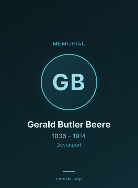 Memorial portrait of Gerald Butler Beere