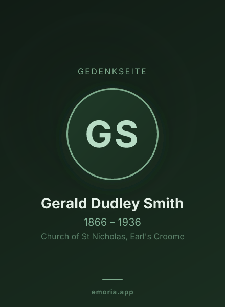 Gedenkportrait von Gerald Dudley Smith