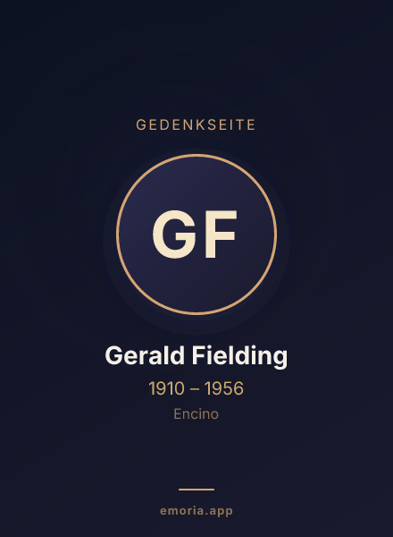 Gedenkportrait von Gerald Fielding