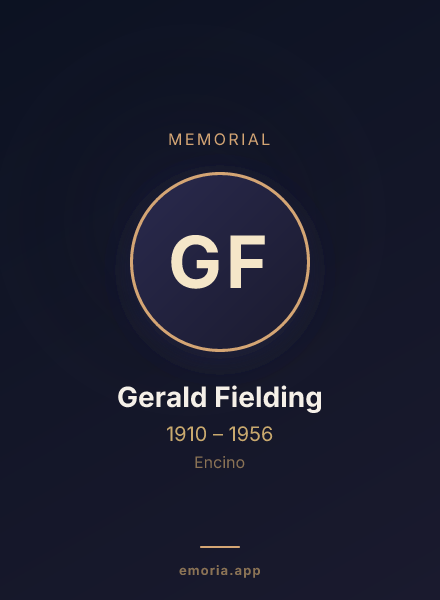 Memorial portrait of Gerald Fielding